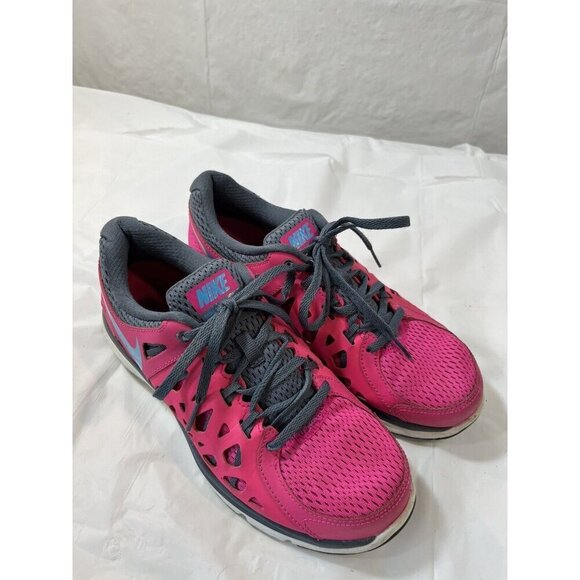 Nike Dual Fusion Run 2 Pink Grey Athletic Running Cross Training Shoes  Size 7.5 - Picture 2 of 13